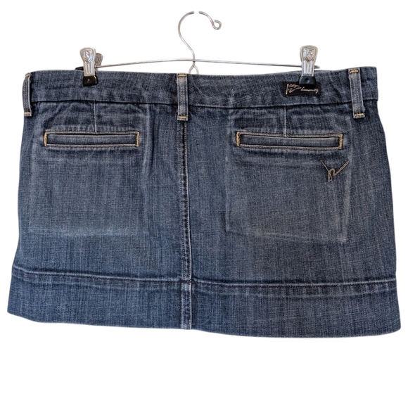 Citizens of Humanity Denim Micro Mini Skirt Y2K Vintage Women 32 Low Rise Blue - Picture 3 of 16